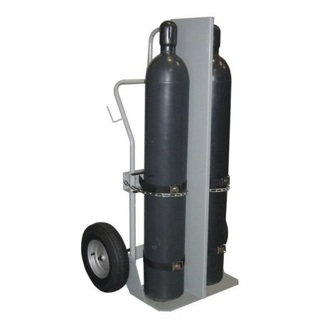 JUSTRITE JustriteÂ 2 Cylinder Truck G-3901 W/ Fire Wall - 16" Pneumatic - 1000 Lb. Capacity 35040